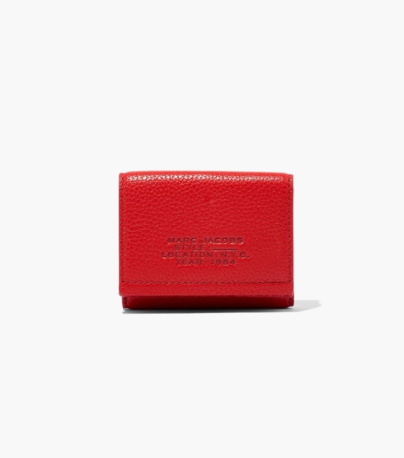 Carteiras Marc Jacobs The Couro Medium Trifold Wallet Feminino Vermelhas | ML6-2143