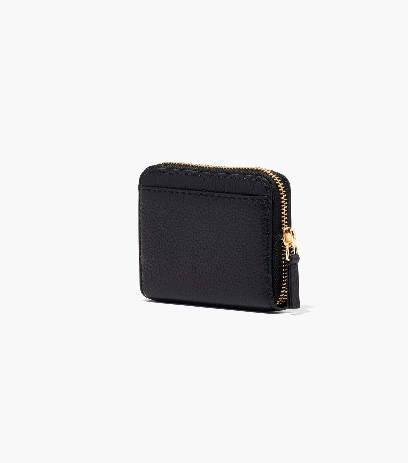 Carteiras Marc Jacobs The Couro Zip Around Wallet Feminino Pretas | XT6-6578