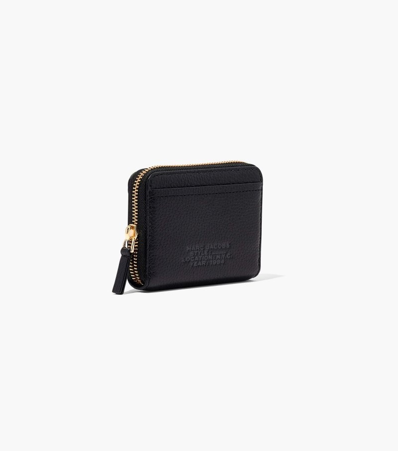 Carteiras Marc Jacobs The Couro Zip Around Wallet Feminino Pretas | XT6-6578