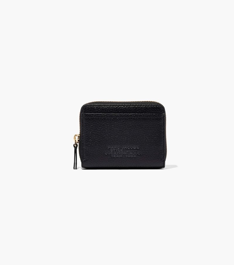 Carteiras Marc Jacobs The Couro Zip Around Wallet Feminino Pretas | XT6-6578