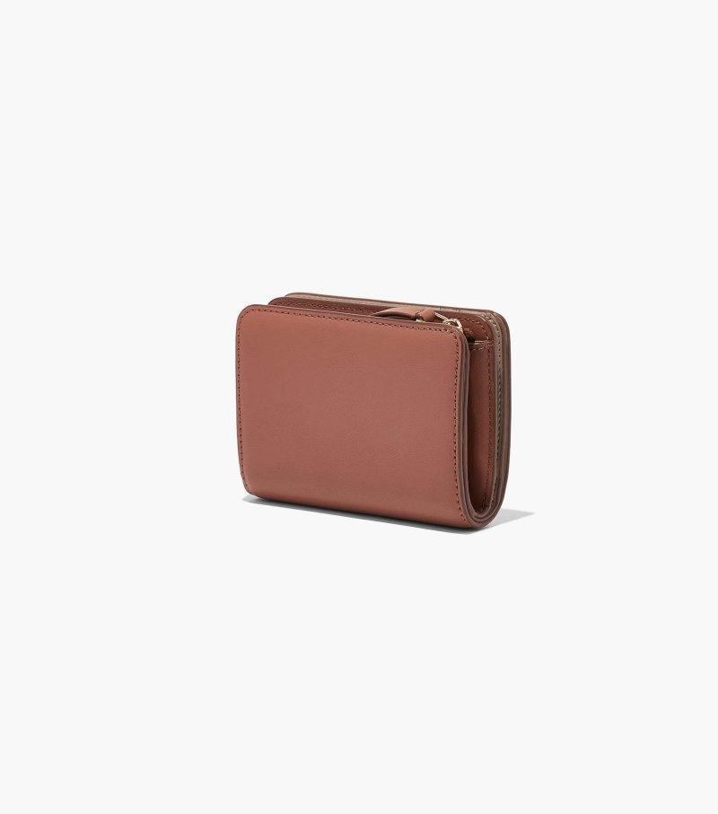 Carteiras Marc Jacobs The J Marc Mini Compact Wallet Feminino Chocolate | HZ7-0714