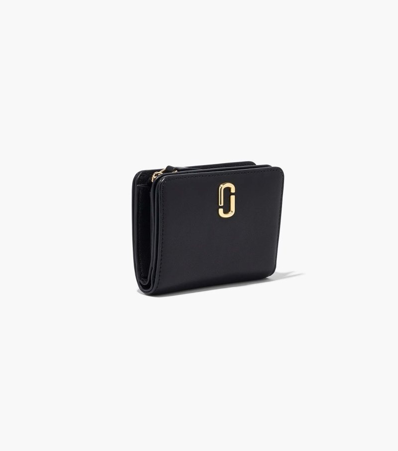 Carteiras Marc Jacobs The J Marc Mini Compact Wallet Feminino Pretas | QG5-3565