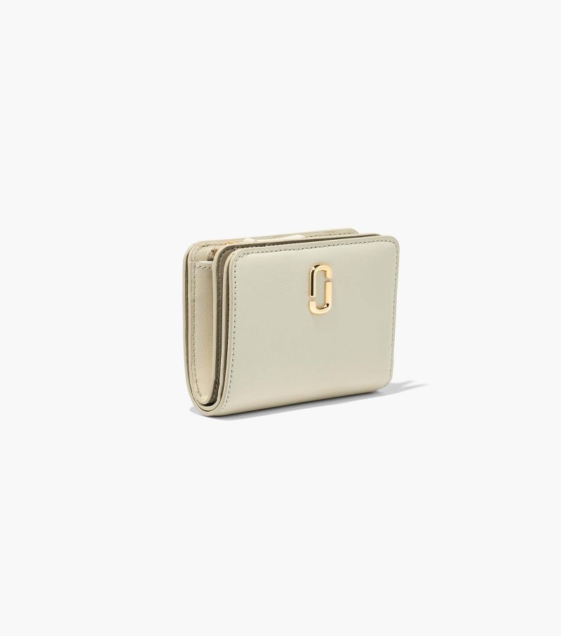 Carteiras Marc Jacobs The J Marc Mini Compact Wallet Feminino Branco | SX3-1706