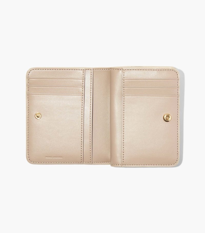 Carteiras Marc Jacobs The J Marc Mini Compact Wallet Feminino Branco | SX3-1706