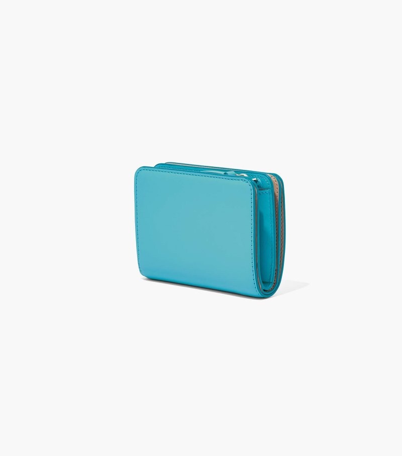 Carteiras Marc Jacobs The J Marc Mini Compact Wallet Feminino Turquesa | SA1-2882