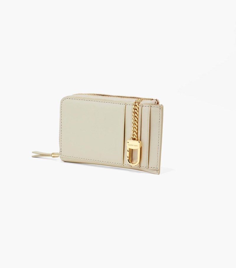 Carteiras Marc Jacobs The J Marc Top Zip Multi Wallet Feminino Branco | DT7-3060