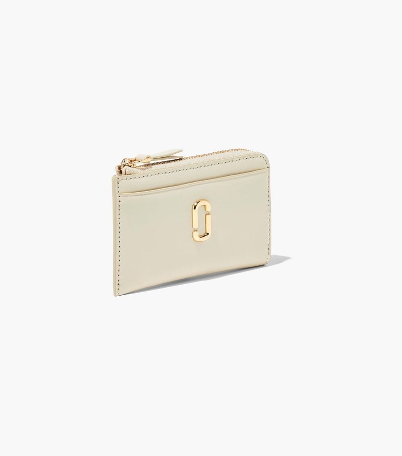 Carteiras Marc Jacobs The J Marc Top Zip Multi Wallet Feminino Branco | DT7-3060