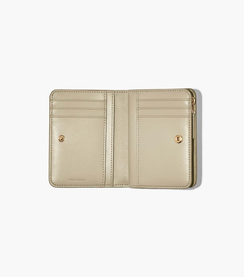 Carteiras Marc Jacobs The Mini Compact Wallet Feminino Caqui | GN2-2688