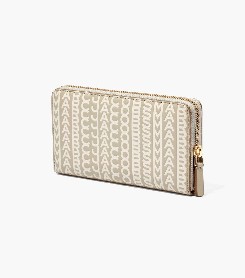 Carteiras Marc Jacobs The Monogram Continental Wallet Feminino Caqui | FO7-0948