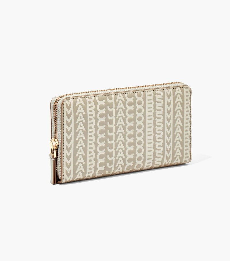 Carteiras Marc Jacobs The Monogram Continental Wallet Feminino Caqui | FO7-0948