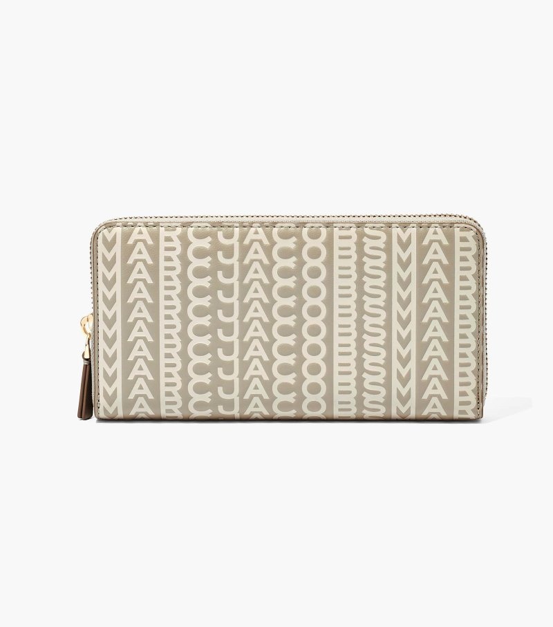 Carteiras Marc Jacobs The Monogram Continental Wallet Feminino Caqui | FO7-0948