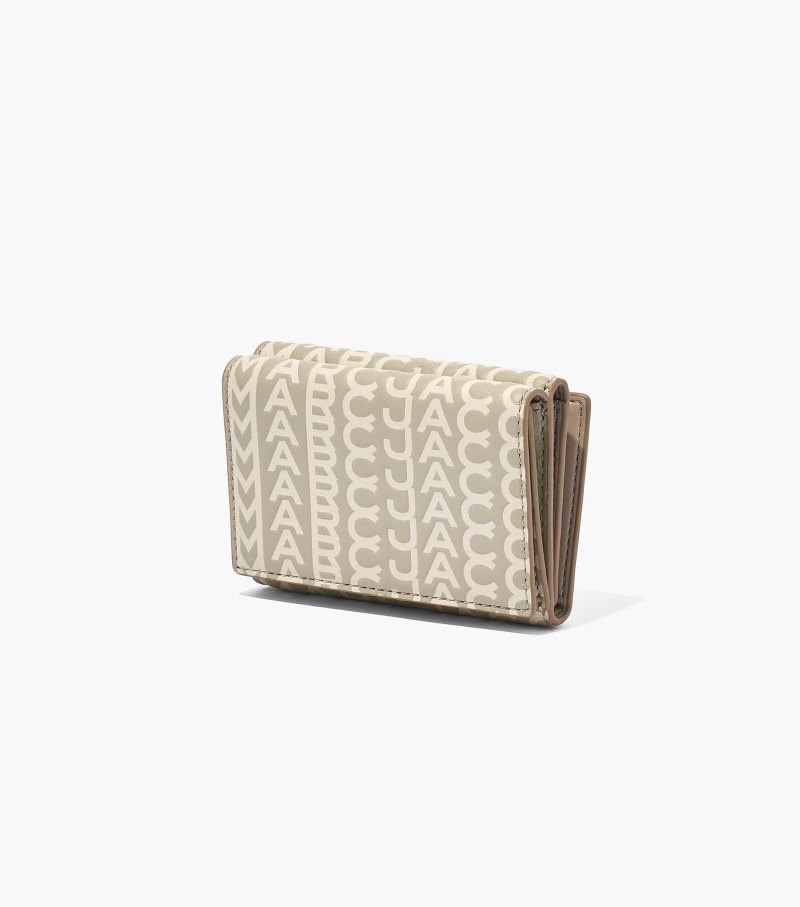 Carteiras Marc Jacobs The Monogram Medium Trifold Wallet Feminino Caqui | BE5-0197