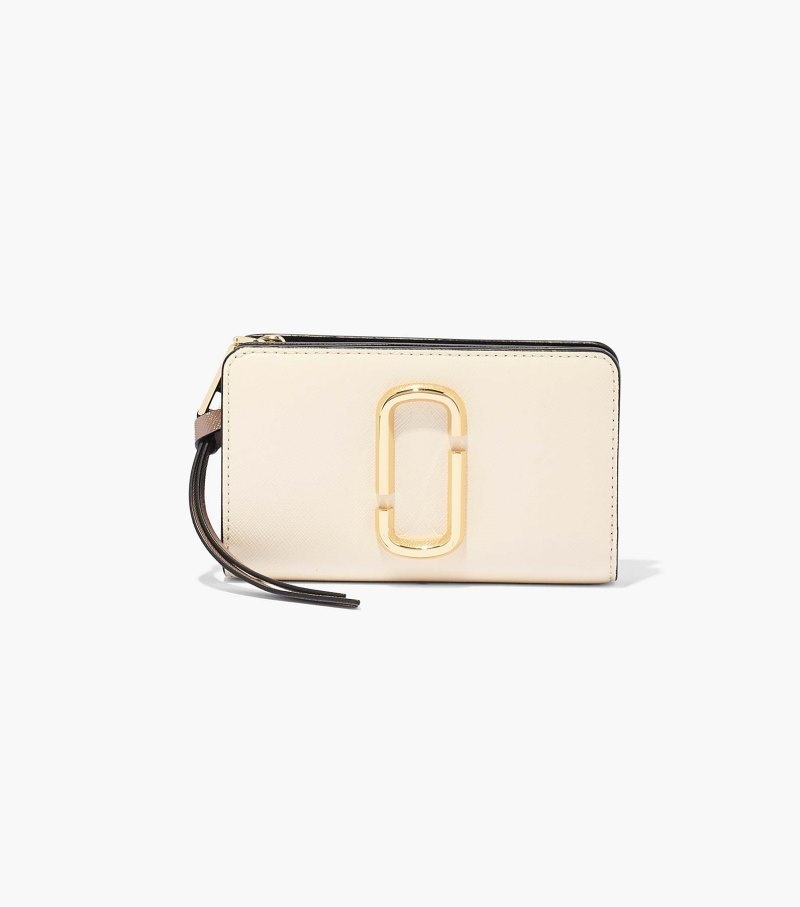 Carteiras Marc Jacobs The Snapshot Compact Wallet Feminino Branco Multicoloridas | VF8-8997