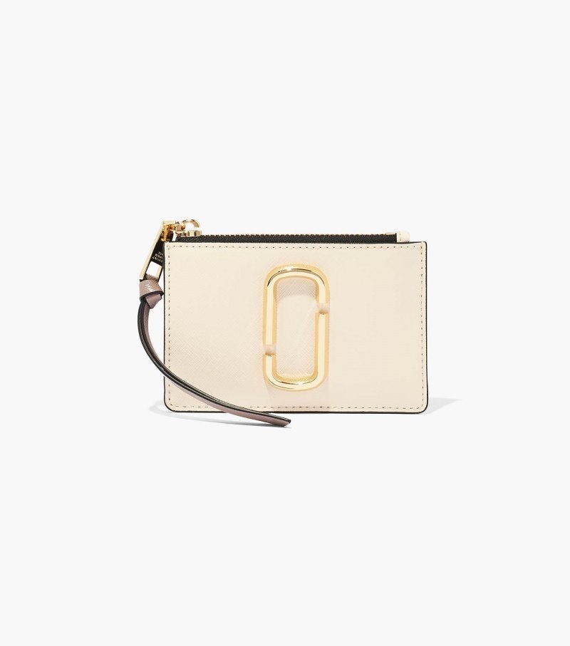 Carteiras Marc Jacobs The Snapshot Top Zip Multi Wallet Feminino Branco Multicoloridas | KT4-6156