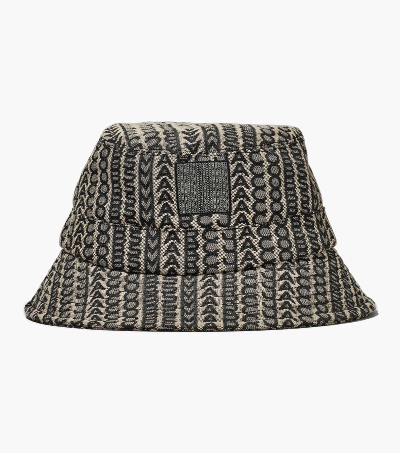 Chapeus Marc Jacobs Monogram Bucket Hat Feminino Bege Multicoloridas | IY3-8739