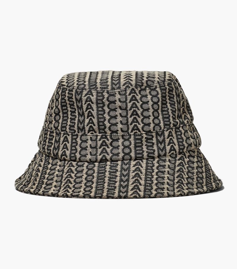 Chapeus Marc Jacobs Monogram Bucket Hat Feminino Bege Multicoloridas | IY3-8739