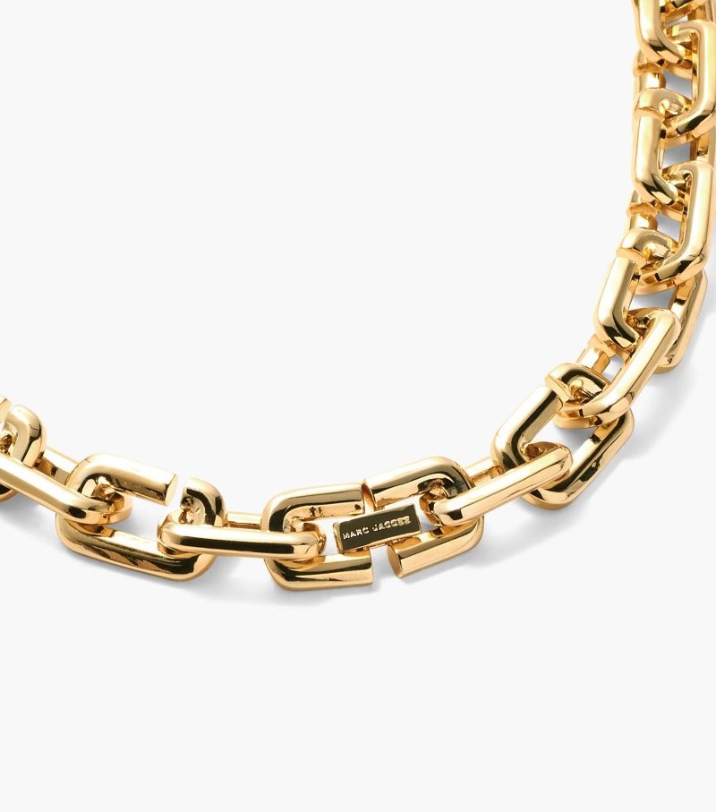 Colar Marc Jacobs The J Marc Chain Link Necklace Feminino Douradas | CI8-7838