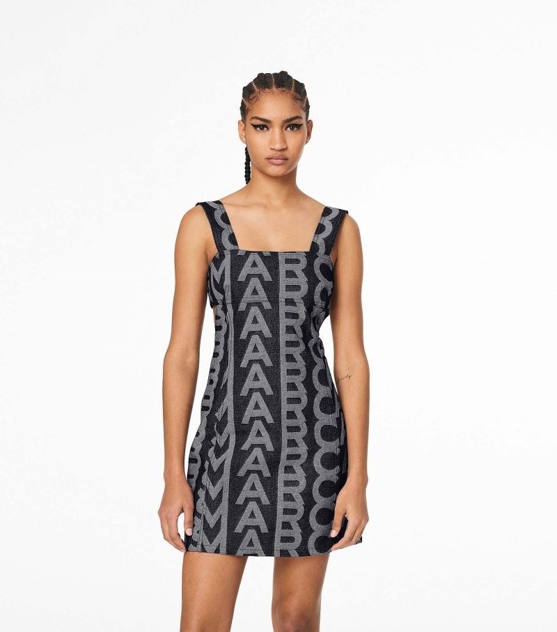 Vestidos Marc Jacobs The Monogram Denim Cutout Vestidos Feminino Azuis | FU8-2299