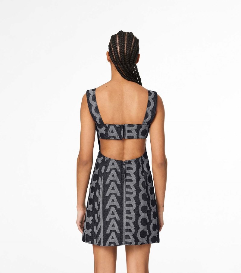 Vestidos Marc Jacobs The Monogram Denim Cutout Vestidos Feminino Azuis | FU8-2299