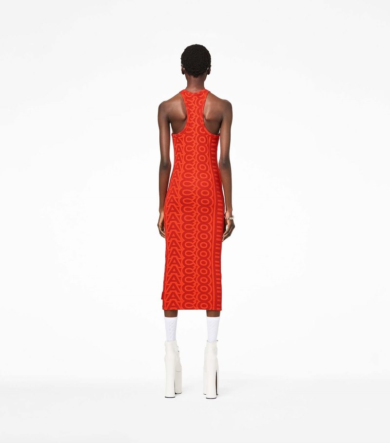 Vestidos Marc Jacobs The Monogram Racer Rib Vestidos Feminino Laranja Vermelhas | HF4-1285