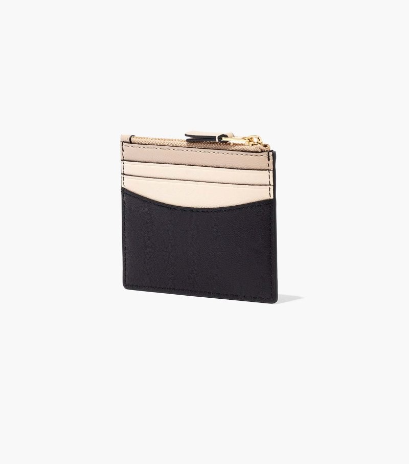 Estojo De Cartão Marc Jacobs The Slim 84 Colorblock Zip Card Case Feminino Pretas Multicoloridas | YK9-7046