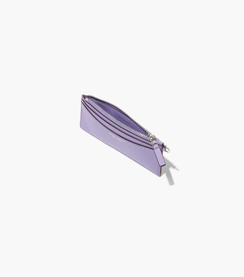 Estojo De Cartão Marc Jacobs The Slim 84 Zip Card Case Feminino Roxo | VO7-1844