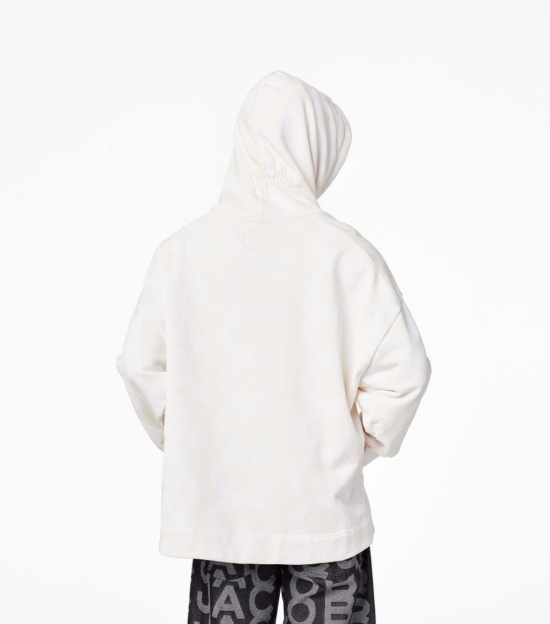 Moletom com Capuz Marc Jacobs Monogram Oversized Hoodie Feminino Branco | PI1-5016