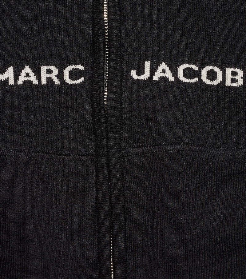 Moletom com Capuz Marc Jacobs The Cropped Zip Hoodie Feminino Pretas | VP8-4970