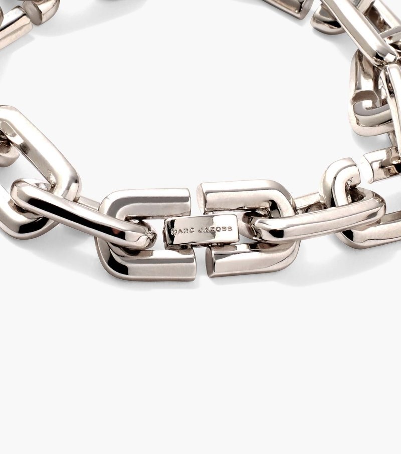 Pulseira Marc Jacobs The J Marc Chain Link Bracelet Feminino Prateadas | HX9-3895