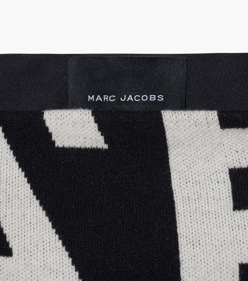 Saias Marc Jacobs Monogram Knit Tube Skirt Feminino Pretas Branco | AL6-7506