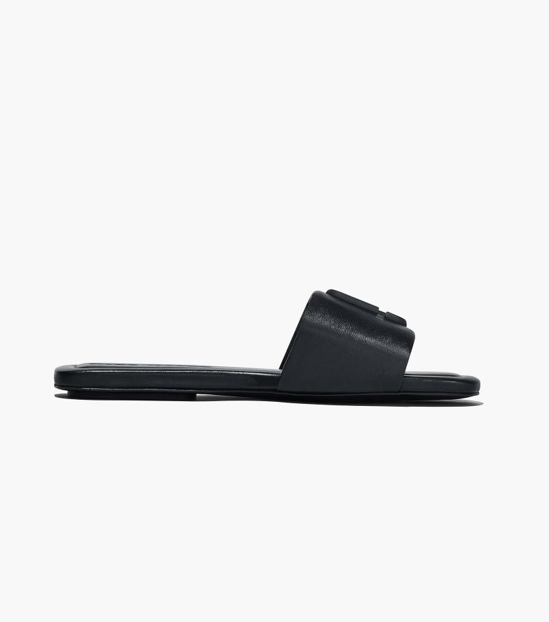 Sandálias Marc Jacobs The J Marc Couro Sandal Feminino Pretas | FU3-3720