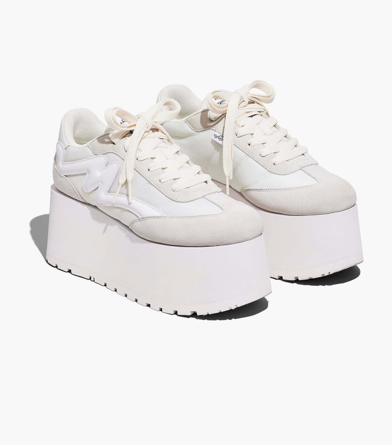 Sapatilhas Marc Jacobs The Plataforma Jogger Feminino Branco | FE2-3857