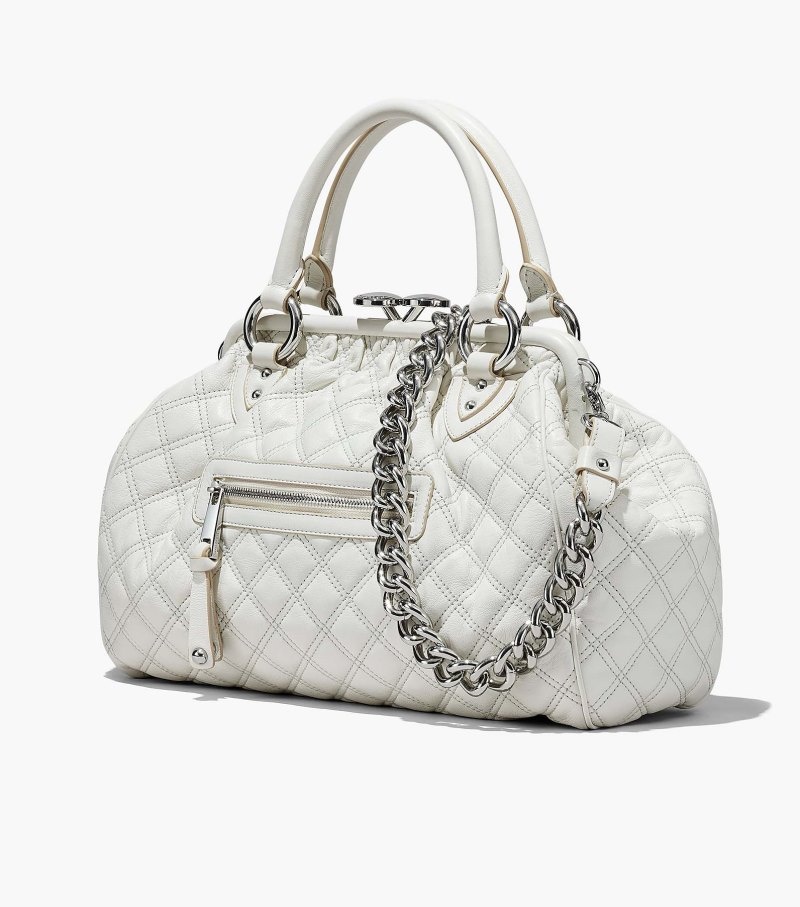 Stam Bolsas Marc Jacobs Re-Edition Acolchoado Couro Stam Bag Feminino Branco | LZ6-4068