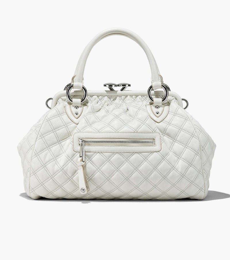 Stam Bolsas Marc Jacobs Re-Edition Acolchoado Couro Stam Bag Feminino Branco | LZ6-4068