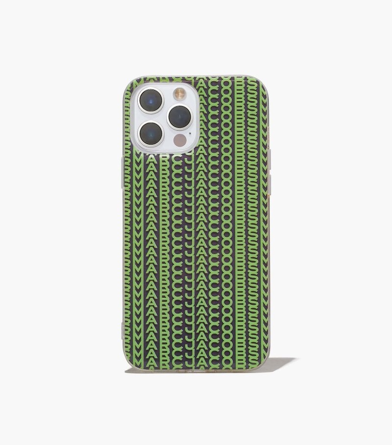 Tech Marc Jacobs The Monogram iPhone Case 14 Pro Feminino Cinzentas Verdes | GX5-2474