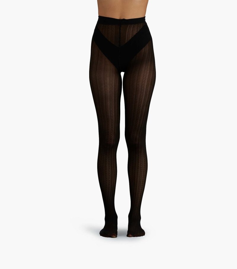 Tights Marc Jacobs Monogram Tights Feminino Pretas | XT8-0638