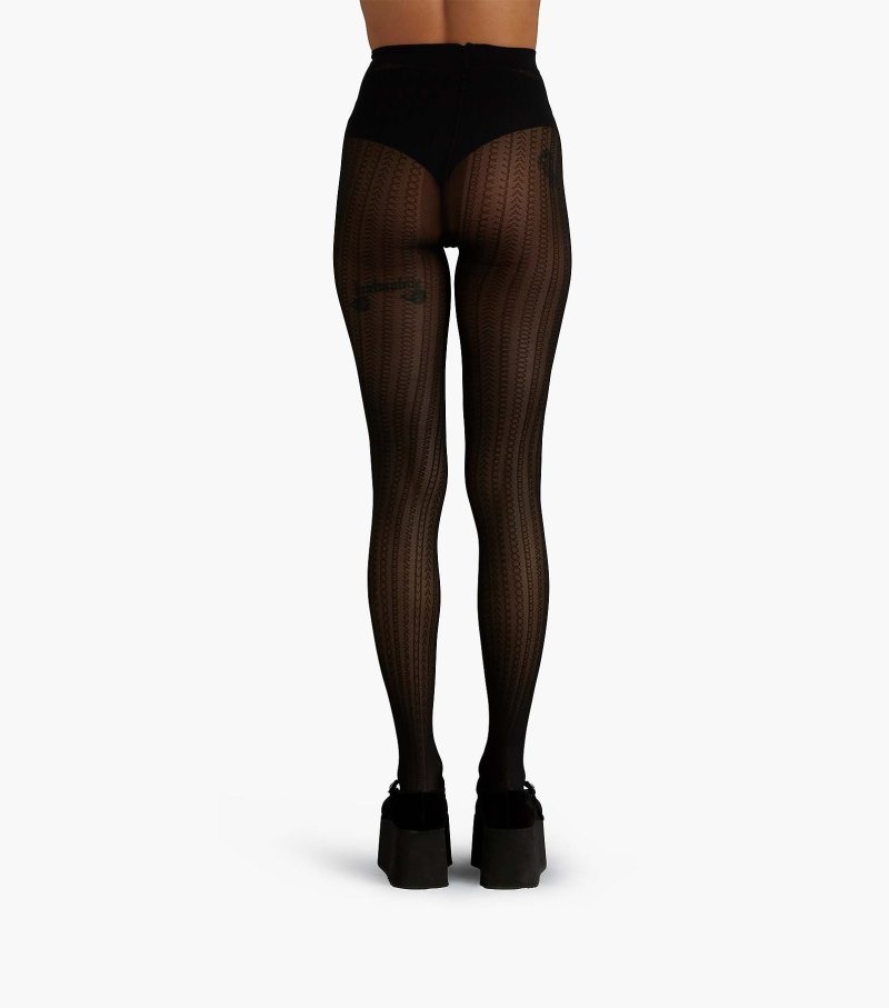 Tights Marc Jacobs Monogram Tights Feminino Pretas | XT8-0638