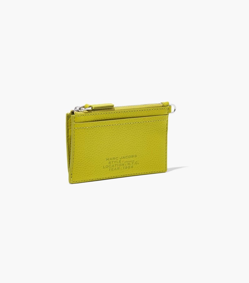 Wristlet Marc Jacobs The Couro Top Zip Wristlet Feminino Verdes Amarelas | NG8-8547