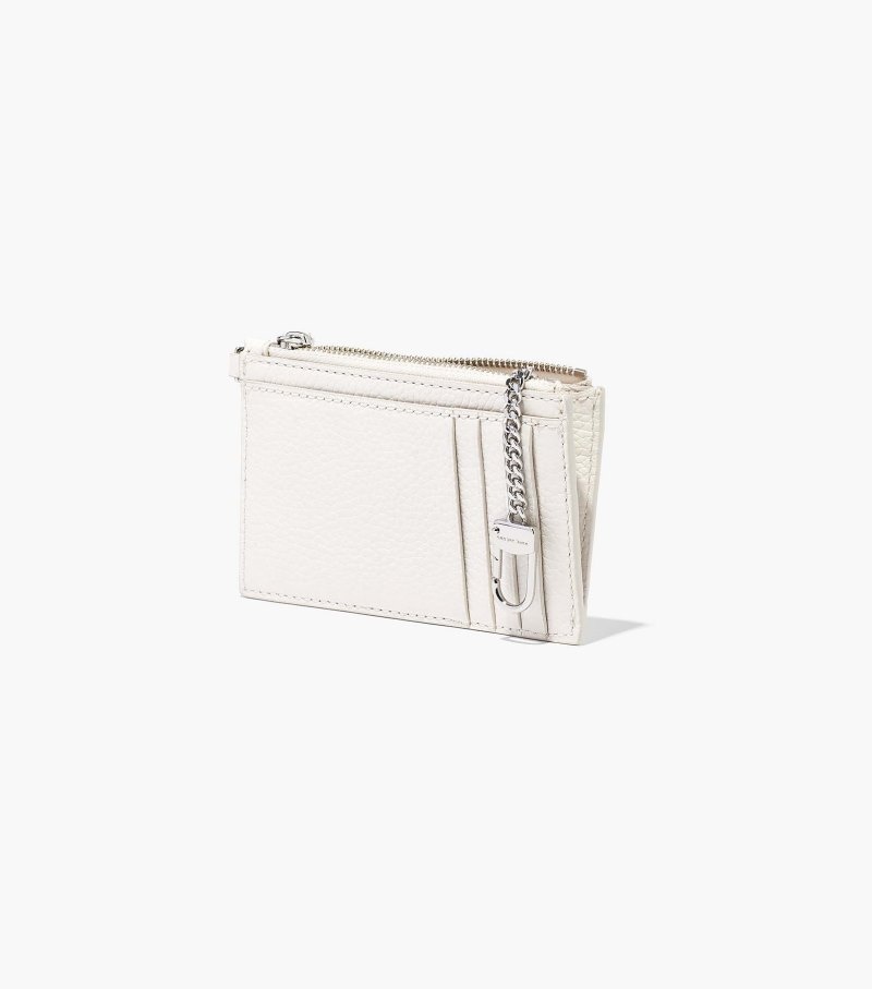 Wristlet Marc Jacobs The Couro Top Zip Wristlet Feminino Branco | SG3-7668