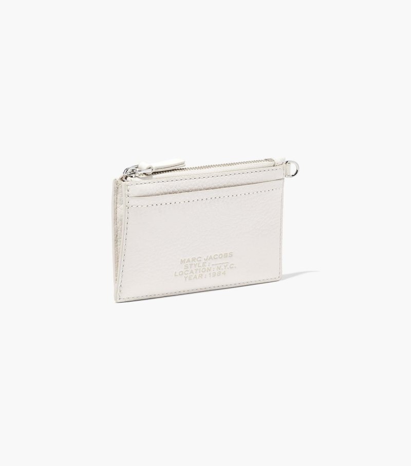 Wristlet Marc Jacobs The Couro Top Zip Wristlet Feminino Branco | SG3-7668