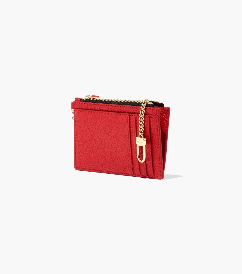 Wristlet Marc Jacobs The Couro Top Zip Wristlet Feminino Vermelhas | ON2-5320