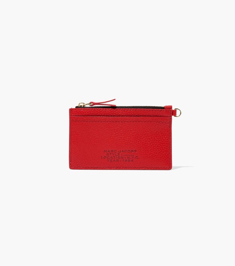 Wristlet Marc Jacobs The Couro Top Zip Wristlet Feminino Vermelhas | ON2-5320