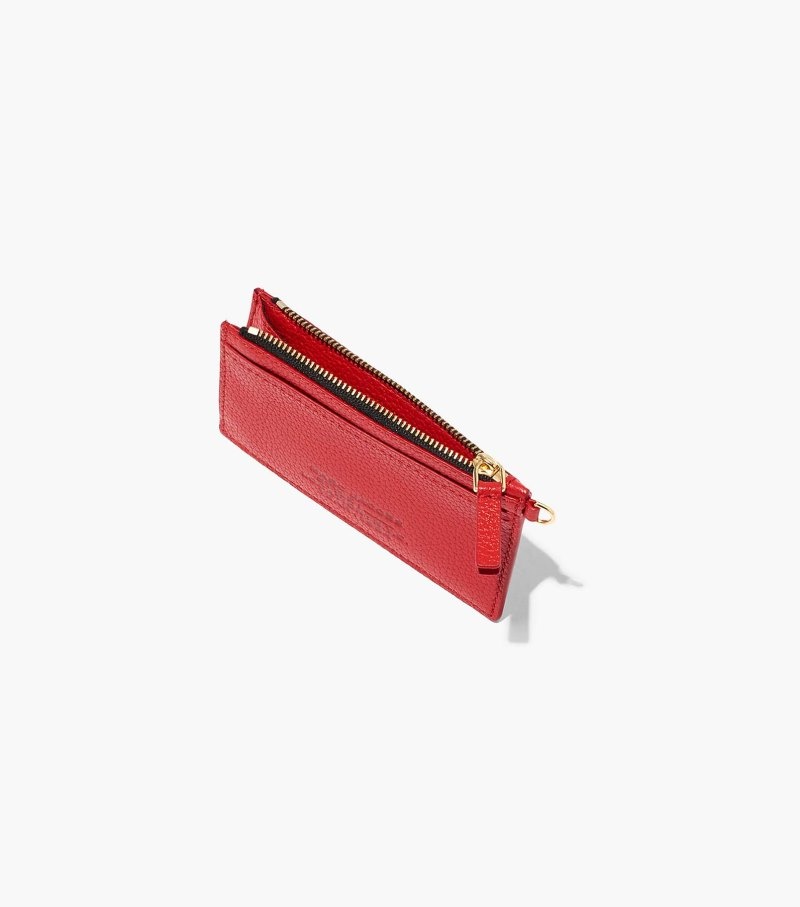 Wristlet Marc Jacobs The Couro Top Zip Wristlet Feminino Vermelhas | ON2-5320