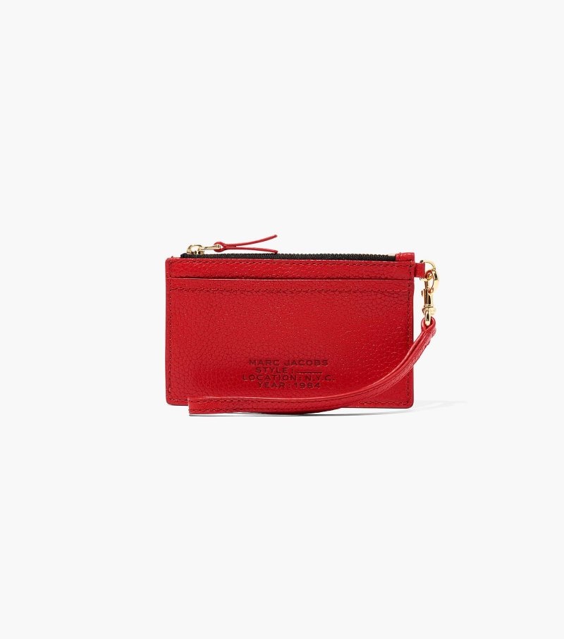 Wristlet Marc Jacobs The Couro Top Zip Wristlet Feminino Vermelhas | ON2-5320