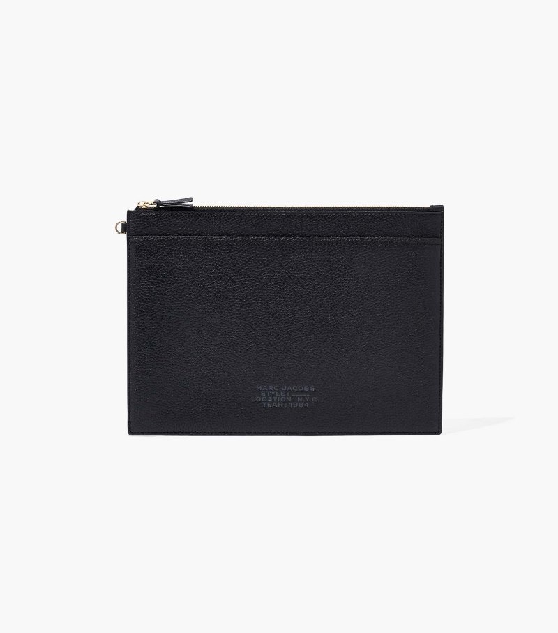 Wristlet Marc Jacobs The Large Couro Wristlet Feminino Pretas | DH7-9710