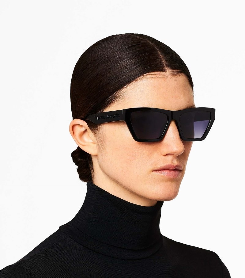 Óculos De Sol Marc Jacobs Cat Eye Sunglasses Feminino Pretas | FW5-9337