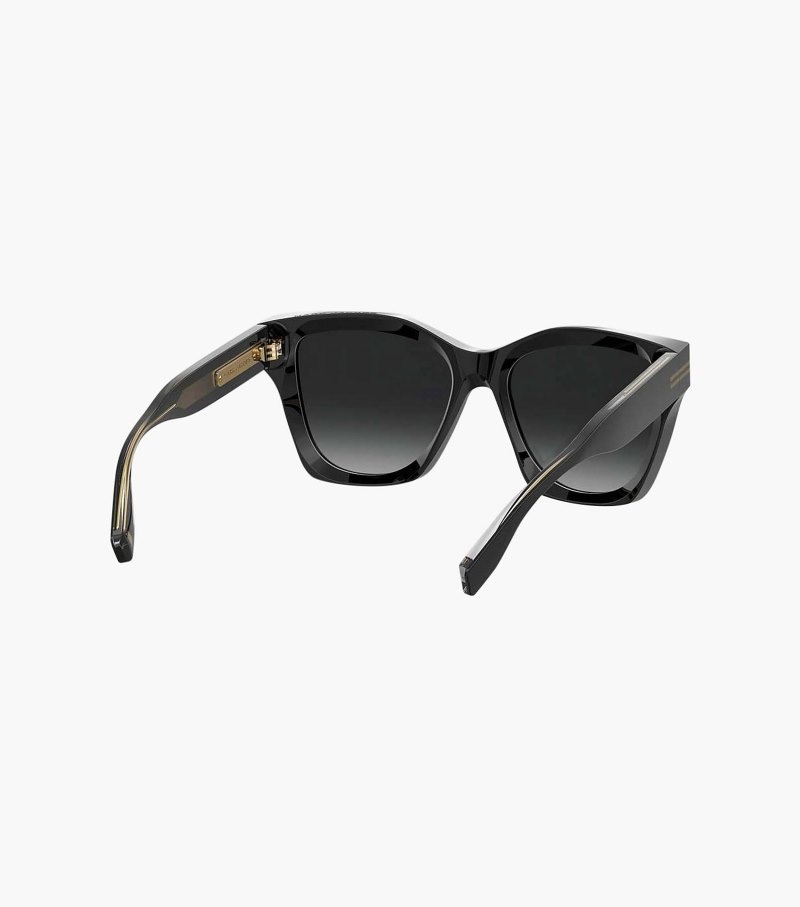 Óculos De Sol Marc Jacobs Icon Edge Oversized Square Sunglasses Feminino Pretas | RT2-0898