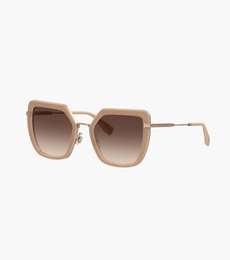 Óculos De Sol Marc Jacobs Icon Oversized Butterfly Sunglasses Feminino Douradas | SK2-7639