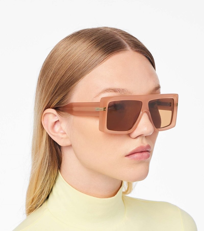 Óculos De Sol Marc Jacobs Icon Rectangular Sunglasses Feminino Skin Color | SX5-7184