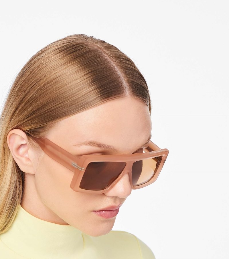 Óculos De Sol Marc Jacobs Icon Rectangular Sunglasses Feminino Skin Color | SX5-7184